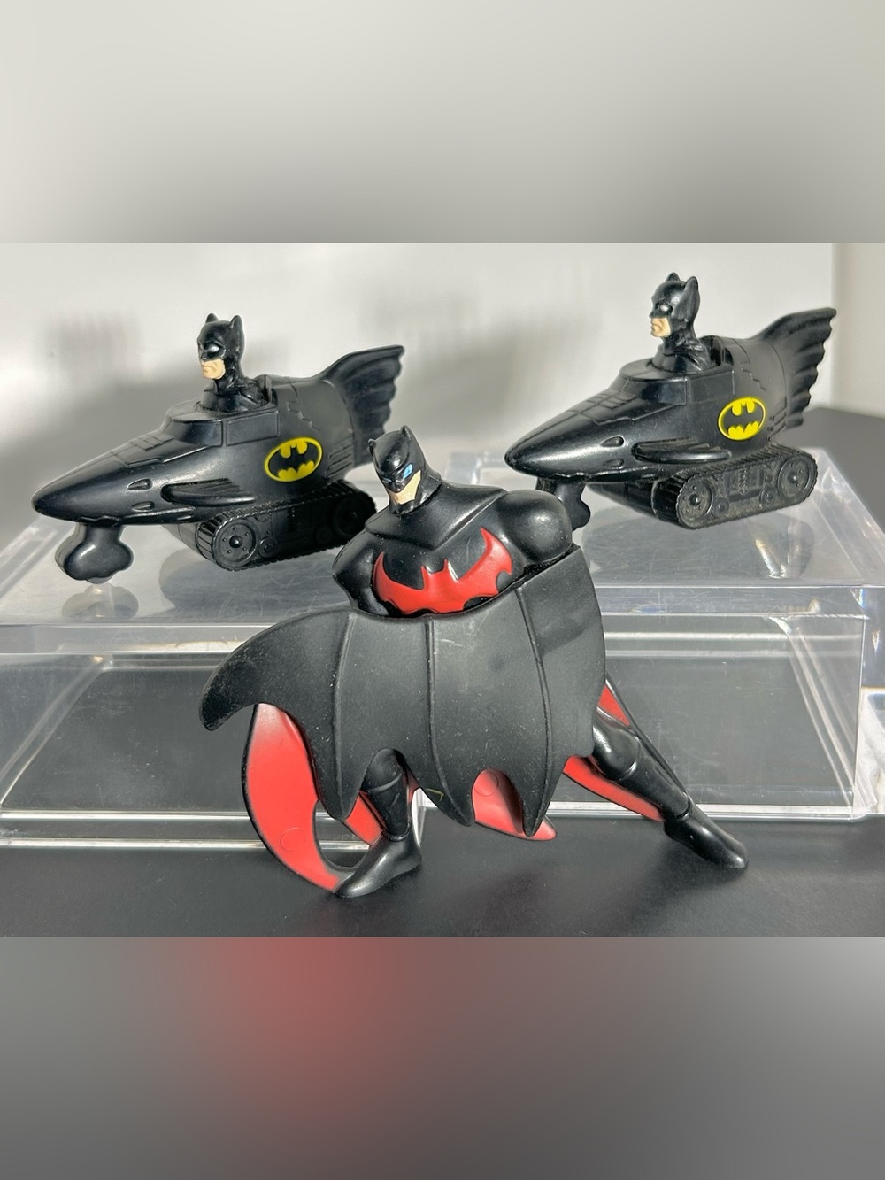 Vintage McDonalds DC Comics Batman & Batmobile Figures